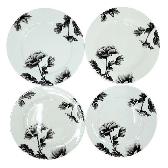 Spode BLACK‎ PEONY 7.5